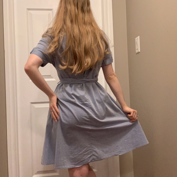 Blue Shirtdress - Picture 2 of 6
